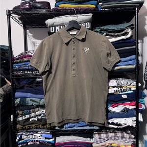 Diesel Olive Green Men's Polo Shirt with Small Logo